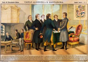 Carlo Alberto swearing in Constitution, March 14 بواسطة غير معروف غير معروف