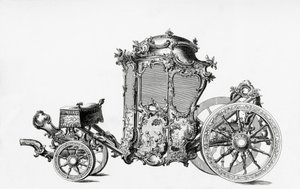 Design for rococo carriage, engraving بواسطة غير معروف غير معروف