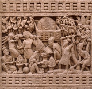 Detail of the east side of the Stupa I in Sanchi (UNESCO World Heritage List بواسطة غير معروف غير معروف