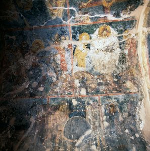 Frescoes on ceiling of monastery of Agios Georgios, Diavaide, Crete, Greece (photo) بواسطة غير معروف غير معروف