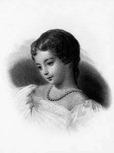 صورة أوغوستا أدا بايرون ، كونتيسة لوفليس (1815-1852) ، عالمة رياضيات وكاتبة إنجليزية ، تعتبر أول مبرمجة كمبيوتر ، نقش بواسطة غير معروف غير معروف