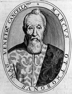 Portrait of Marco Ottoboni (1554-1649), Grand Chancellor of Venice, engraving بواسطة غير معروف غير معروف