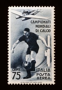 Postage stamp for 1934 FIFA World Cup, 75-cent airmail stamp, Italy, 20th century بواسطة غير معروف غير معروف