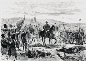 Prince Carol of Romania inspecting the troops after the fourth battle of Pleven, Russian-Turkish war بواسطة غير معروف غير معروف