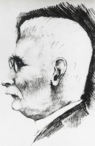 Profile portrait of Henri Louis Le Chatelier (1850-1936), French chemist and metallurgist, engraving بواسطة غير معروف غير معروف