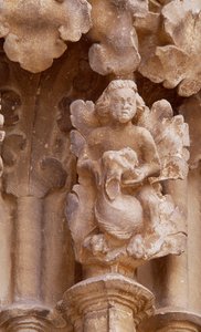 Spain, Navarre, Ujue, Church of Santa Maria, Architectural detail بواسطة غير معروف غير معروف
