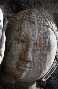 Sri Lanka, Ancient City of Polonnaruwa, Gal Vihara, reclining Buddha statue بواسطة غير معروف غير معروف
