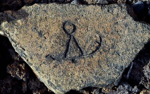 Stone engraving, Puako Petroglyph Archaeological District, Island of Hawaii, United States بواسطة غير معروف غير معروف