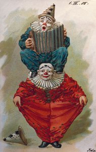 Two clowns, one playing accordion بواسطة غير معروف غير معروف