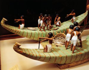 Wooden model of fishing boats and net, detail بواسطة غير معروف غير معروف