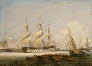 دخول ثلاث طوابق إلى ميناء بورتسموث ، 1836