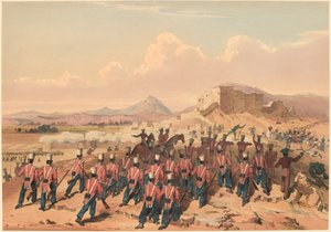 اقتحام خلات. [The 17th Regt] أخذ المرتفعات (اللون الليثو)