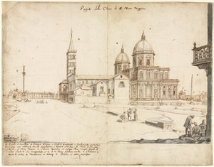 ثمانية عشر مشاهدة لروما: كنيسة سانتا ماريا ماجيوري ، 1664. بواسطة ليفين كرويل