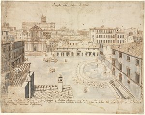 ثمانية عشر مشاهدة لروما: نافورة تريفي ، 1665. بواسطة ليفين كرويل