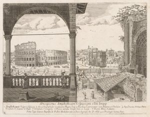 Il Colosseo di Costantino من لاركو المحتمل LOCURI Rome Insignes [دور] ، 1666. بواسطة ليفين كرويل