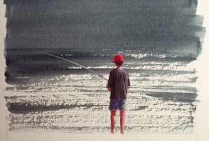 هنري فيشينج ، جبال الألب ، 1990 (أكريليك على ورق) بواسطة لينكولن سيليجمان