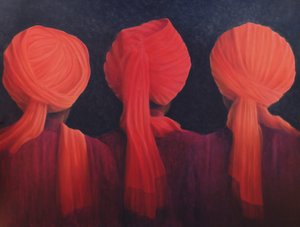 Turban Triptych ، 2005 (أكريليك)