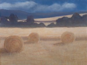 Two Hay Bales ، 2012 (أكريليك على قماش)