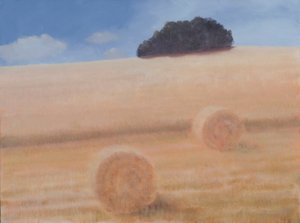 Two Hay Bales ، 2012 (أكريليك على قماش)