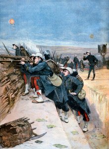 الجنود الفرنسيون في مناورات حرب الخنادق ، 1894