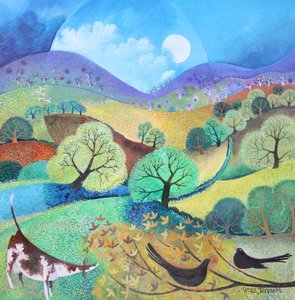 English Meadow 2019 (أكريليك على ورق)