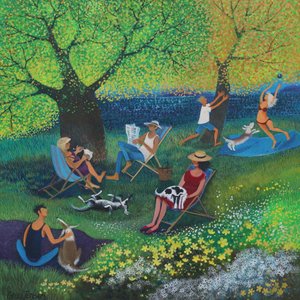 سيدة باللون الوردي، 2015 (أكريليك على ورق) بواسطة ليزا جراا جنسن