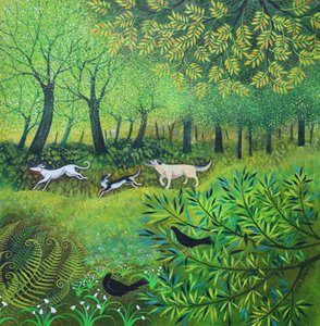 ثلاثة أصدقاء، 2024 (أكريليك على قماش) بواسطة ليزا جراا جنسن