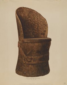 كرسي خشبي ، 1938.