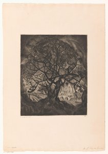 شجرة ذات أغصان عارية L'Arbre en hiver (العنوان الأصلي على الكائن) بواسطة لوديويجك شلفهوت (توقيع الفنان)