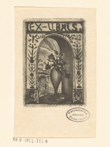 Ex libris بواسطة C. van der Meulen بواسطة لوديويجك شلفهوت (توقيع الفنان)