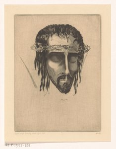 رأس المسيح Tete de Christ IV (العنوان الأصلي) بواسطة لوديويجك شلفهوت (توقيع الفنان)
