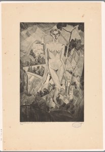 امرأة عارية في منظر طبيعي من التلال Nue dans un paysage (العنوان الأصلي على الكائن)