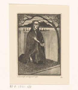 امرأة في قبر Femme au tombeau (العنوان الأصلي) بواسطة لوديويجك شلفهوت (توقيع الفنان)
