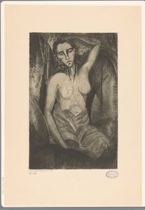 امرأة جالسة Femme Assise (العنوان الأصلي) بواسطة لوديويجك شلفهوت (توقيع الفنان)