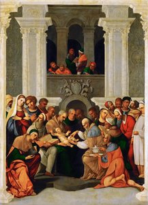 عصر النهضة: La Circoncision du Christ - Die Beschneidung Christi par Mazzolino ، Ludovico (1480-1528)