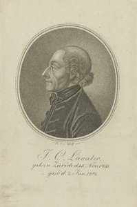 صورة للشاعر والفسيولوجي يوهان كاسبار لافاتر 1741-1801 ، ج. 1810. بواسطة Solver Leo Wolf