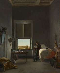 الفنان في غرفته في فيلا ميديشي ، روما ، 1817. بواسطة ليون كوجنيت
