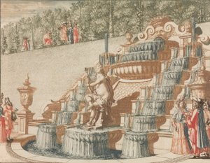 The Cascade of Galathea ، على الجانب الغربي من Groote Tuin '، في: Tooneel Der Voornaamste ... ، nd.