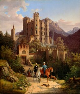 ولي العهد ماكسيميليان يركب في Hohenschwangau '، 1838-1839. بواسطة لورينزو الثاني كواجليو