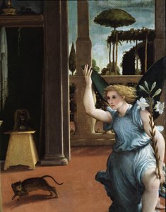 The Annunciation, detail of the Angel