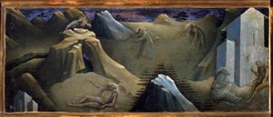 حلقة من حياة القديس أونوفريو أو لوحة أونوفريوس بواسطة لورينزو موناكو (1370-1423)