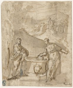 المسيح والمرأة السامرية بواسطة لورينزو باسينيلي