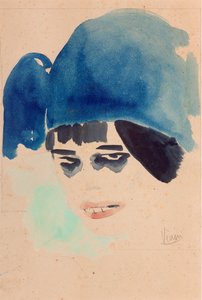 صورة شخصية ، حوالي عام 1912 (ألوان مائية وقلم رصاص على ورق)