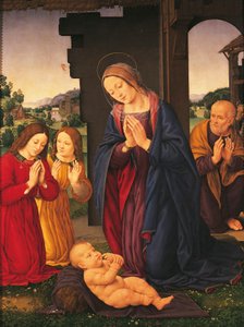 العشق للطفل والملائكة ، لورينزو دي كريدي (1459-1536) ، تمبرا على قماش بواسطة لورينزو دي كريدي