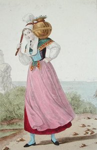 ألبان منطقة شيربورج ، حوالي 1820 (لون ليثو) بواسطة لويس ماري (بعد) لانتي