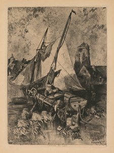 قوارب الصيد ، نورماندي إنفيرون دي كاين ، ج. 1862-1864.