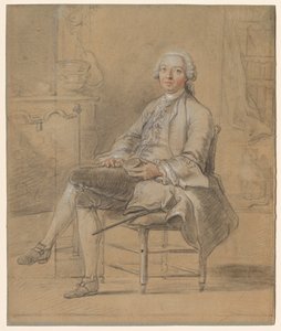 رجل جالس يحمل صندوق شم ، ج. 1750-1760. بواسطة لويس أوبيرت