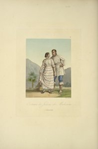 أزياء هنود ميتشواكان ، رسم توضيحي من "مناظر كورديليراس وآثار الشعوب الأصلية في أمريكا" بقلم ألكسندر فون هومبولت وأيم بونبلاند بواسطة باقة لويس