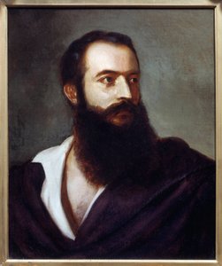 صورة فيليس أورسيني (1819-1858) مرتكب هجوم 14 يناير 1858 على نابليون الثالث. لوحة لويس بوتشيستر (؟ -1881) ، إيطاليا. زيت على قماش. قاتمة: 0،47 × 0،38 م. باريس ، متحف كارنافاليت بواسطة لويس بوتشيستر