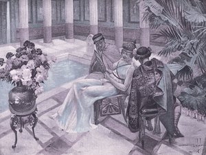 تيتوس وجيسيبوس ، رسم توضيحي من ديكاميرون بوكاتشيو نشرته جمعية نافارا في ثلاثينيات القرن العشرين (ليثو) بواسطة لويس شالون